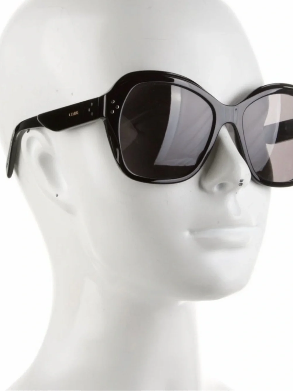 Celine Oversized Black Sunglasses with Dark Gray Lenses